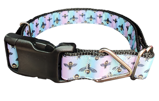Rainbow Bees Nylon Dog Collar | Purrfect Pet Kingdom