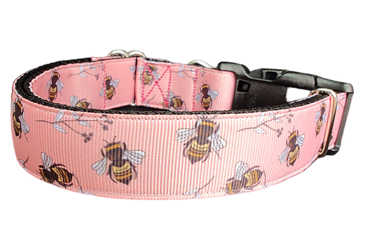 Coral Bees Nylon Dog Collar | Purrfect Pet Kingdom