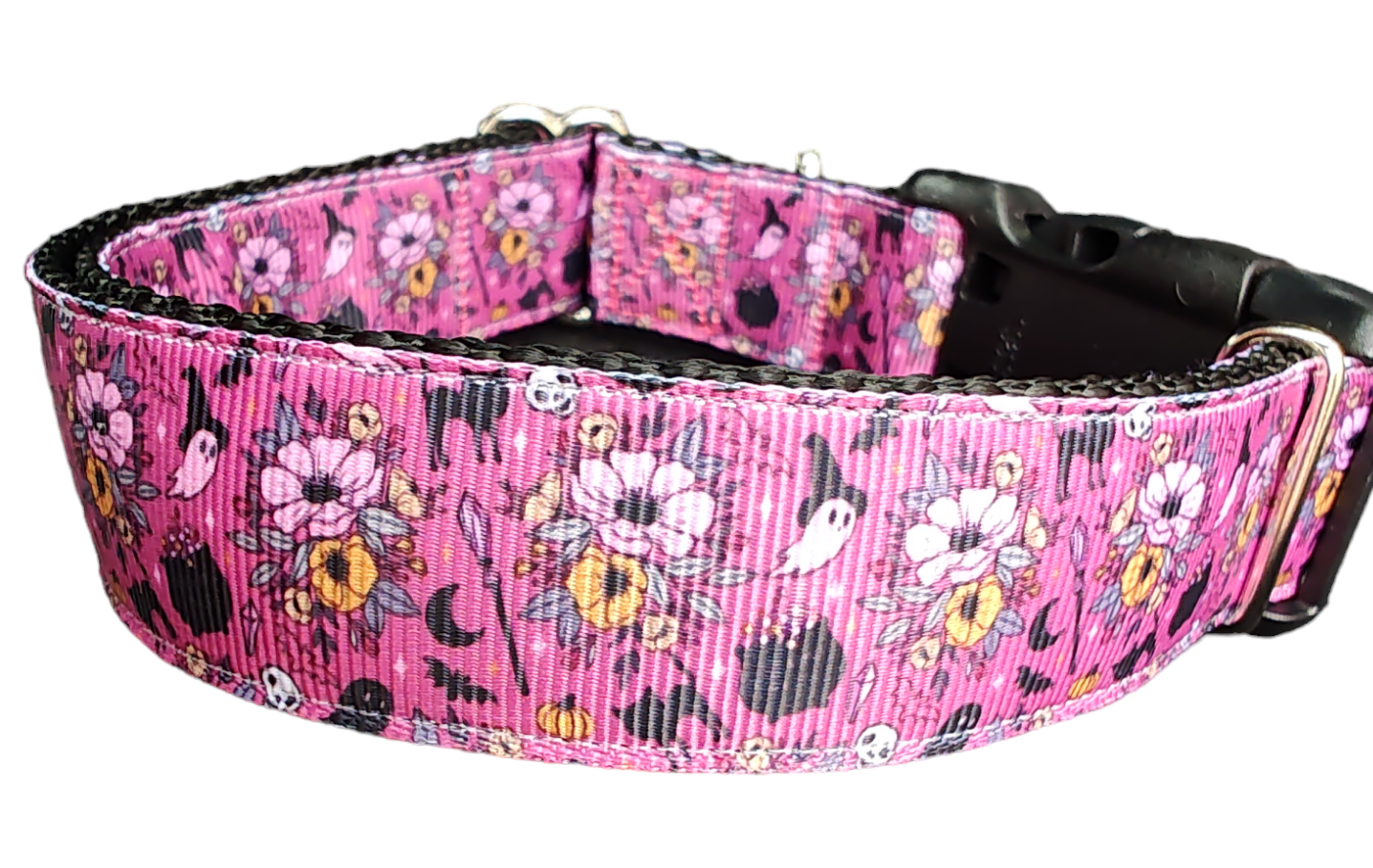 Halloween Floral Witch Nylon Dog Collar | Purrfect Pet Kingdom