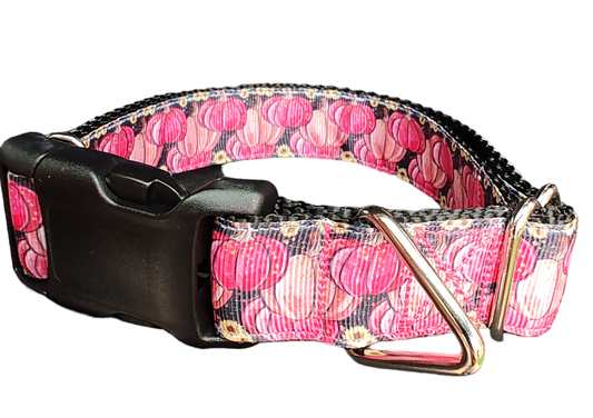 Halloween Pink Pumpkins Nylon Dog Collar | Purrfect Pet Kingdom