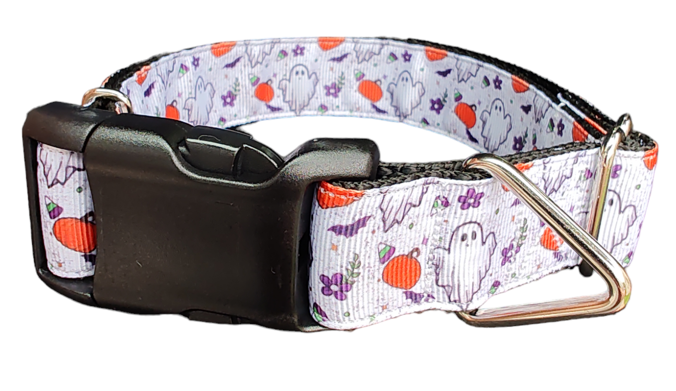 Halloween Ghost Nylon Dog Collar | Purrfect Pet Kingdom