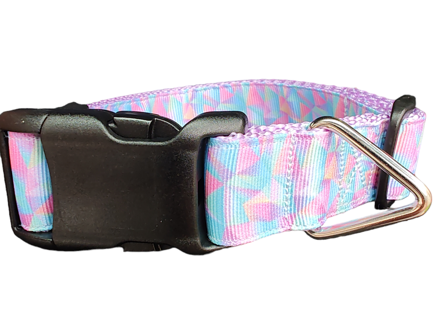 Pastel Pyramids Nylon Dog Collar MD, LG, XL, Leash | Purrfect Pet Kingdom