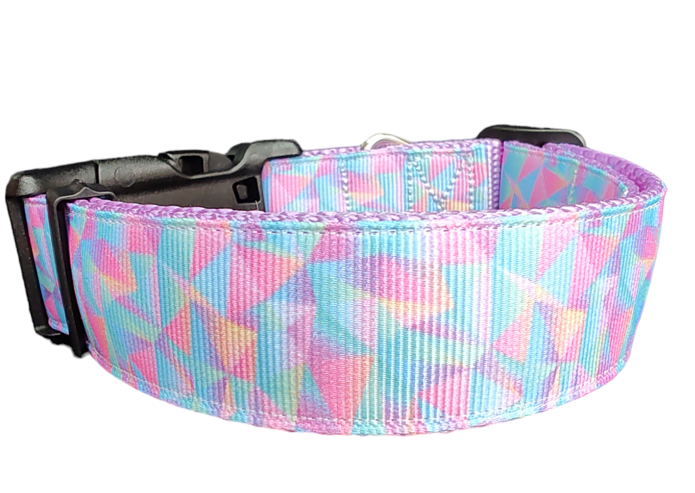 Pastel Pyramids Nylon Dog Collar MD, LG, XL, Leash | Purrfect Pet Kingdom