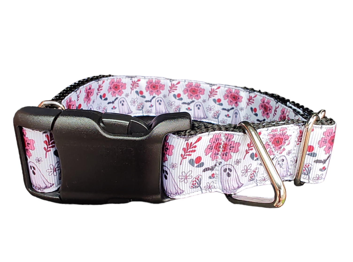 Halloween Floral Ghost Nylon Dog Collar | Purrfect Pet Kingdom