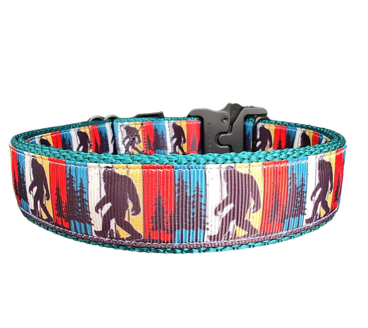 Bigfoot Sasquatch Green Nylon Dog Collar MD, LG, XL, Leash | Purrfect Pet Kingdom