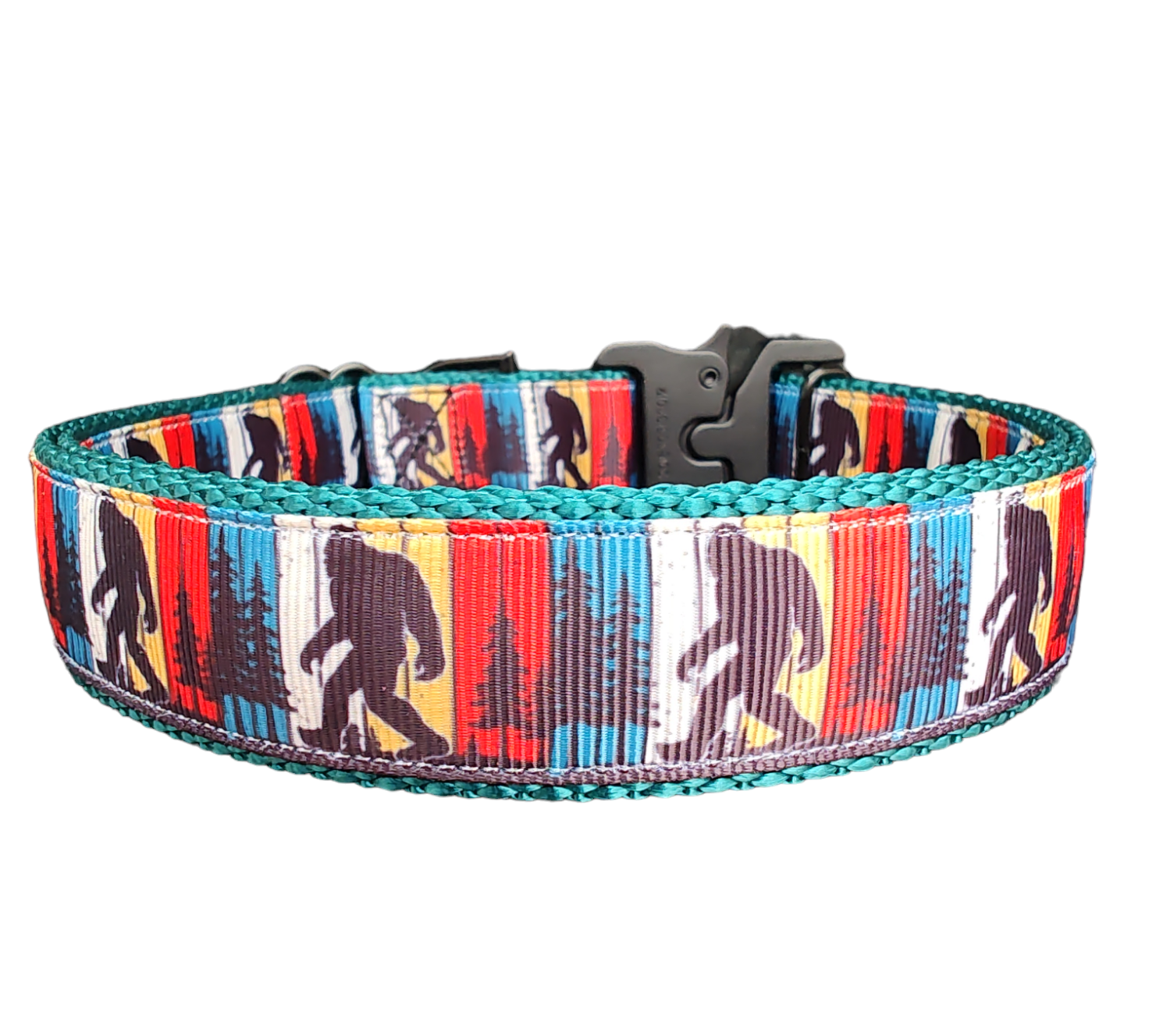 Bigfoot Sasquatch Green Nylon Dog Collar MD, LG, XL, Leash | Purrfect Pet Kingdom