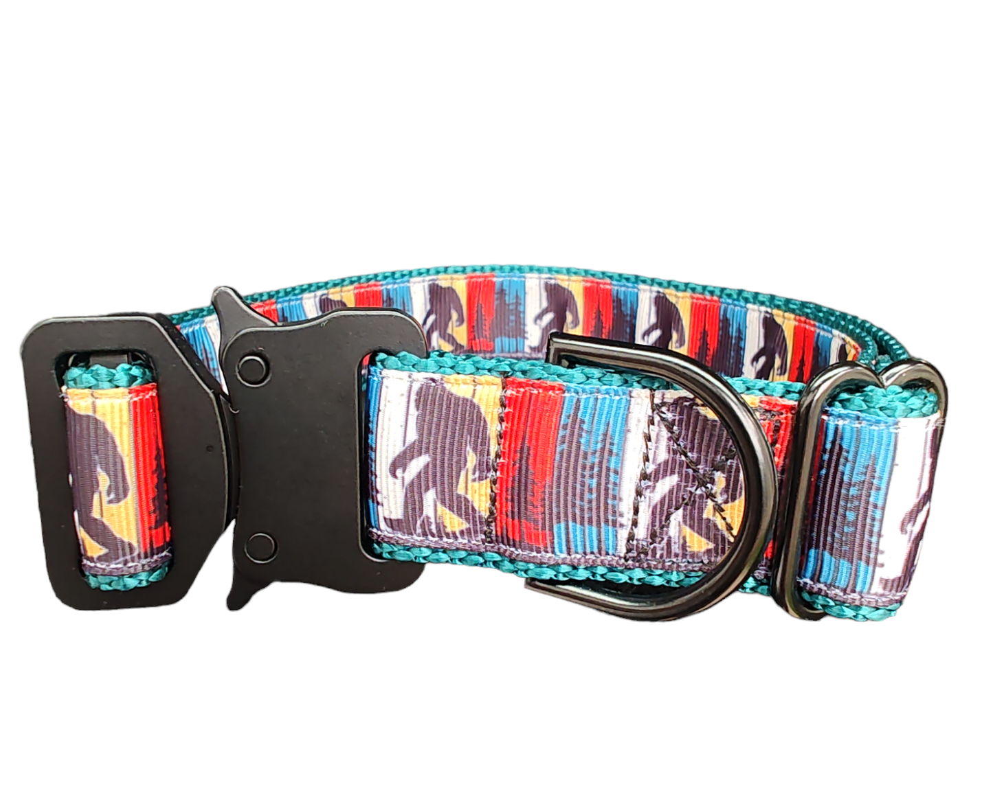Bigfoot Sasquatch Green Nylon Dog Collar MD, LG, XL, Leash | Purrfect Pet Kingdom