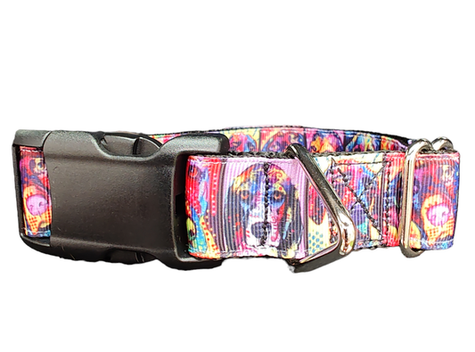 Rainbow Pup Portraits Nylon Dog Collar | Purrfect Pet Kingdom