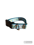 Watercolor Leaves Nylon Dog Collar