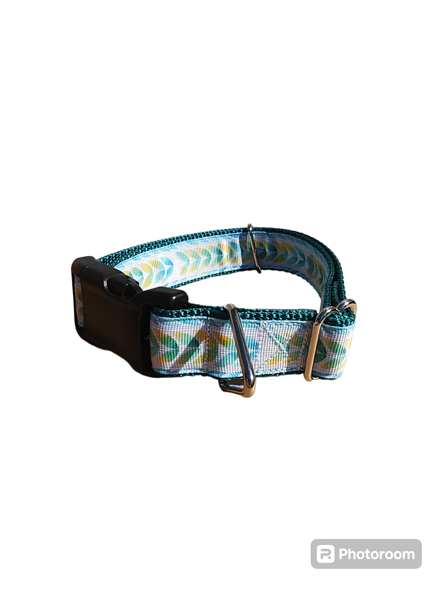 Watercolor Leaves Nylon Dog Collar