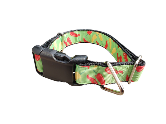 Spicy Colored Peppers Nylon Dog Collar | Purrfect Pet Kingdom
