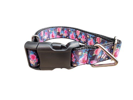 Flowers and Bluebirds Nylon Dog Collar | Purrfect Pet Kingdom
