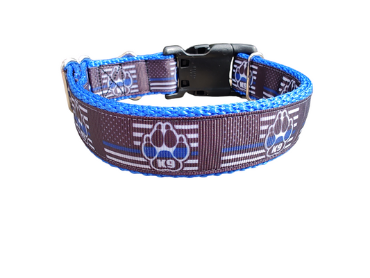 K9 Police Dog Flag Nylon Dog Collar | Purrfect Pet Kingdom