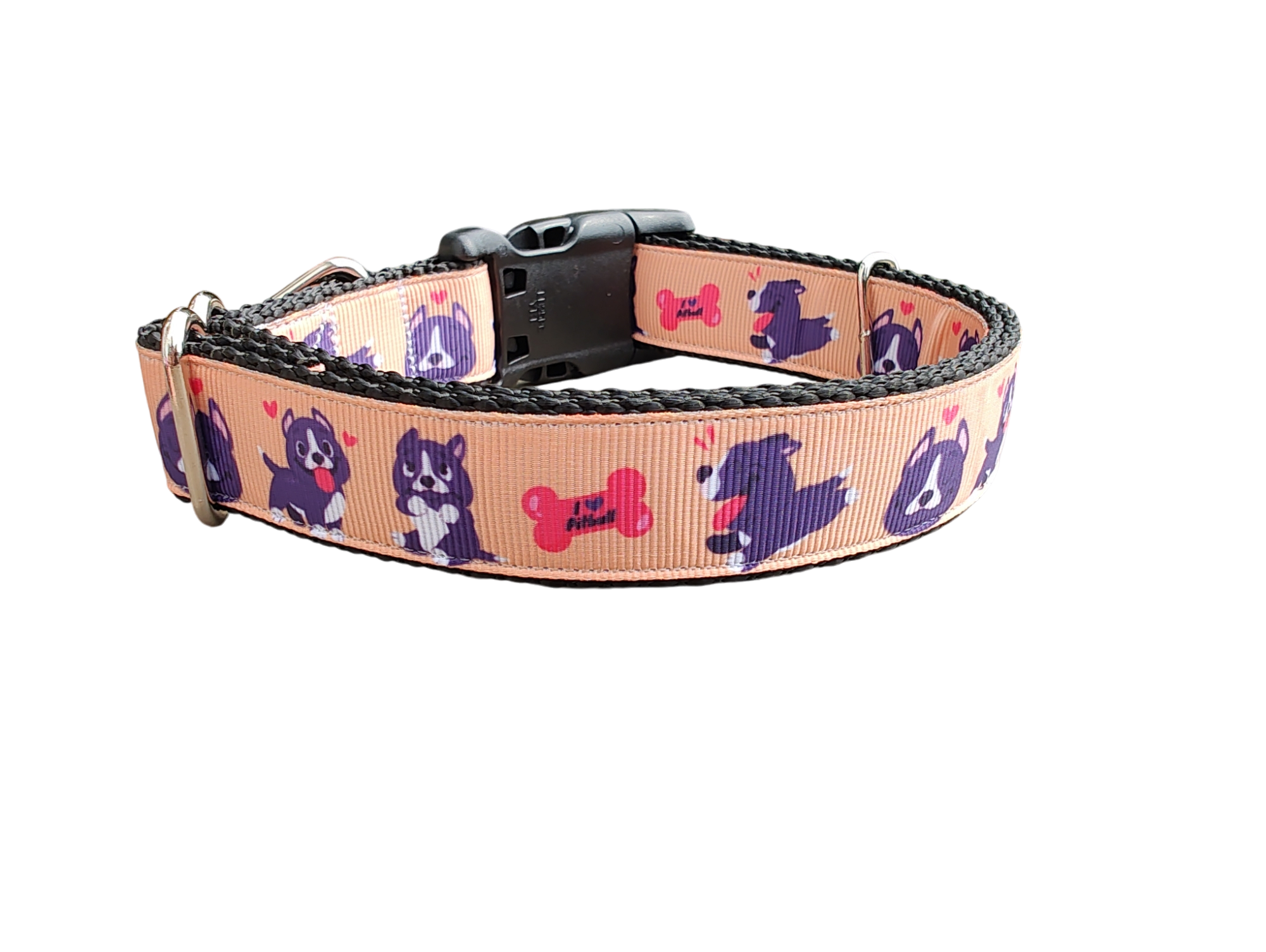 Happy Pitbulls Nylon Dog Collar