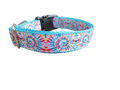 Light Rainbow Tie Dye Nylon Dog Collar