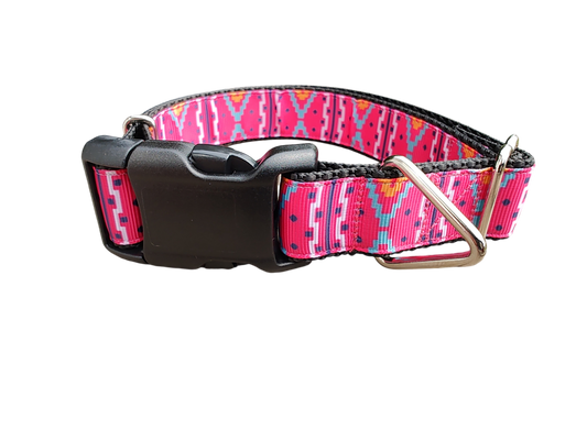 Pink Tribal Nylon Dog Collar | Purrfect Pet Kingdom