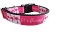 Let's Flamingle Flamingo Nylon Dog Collar