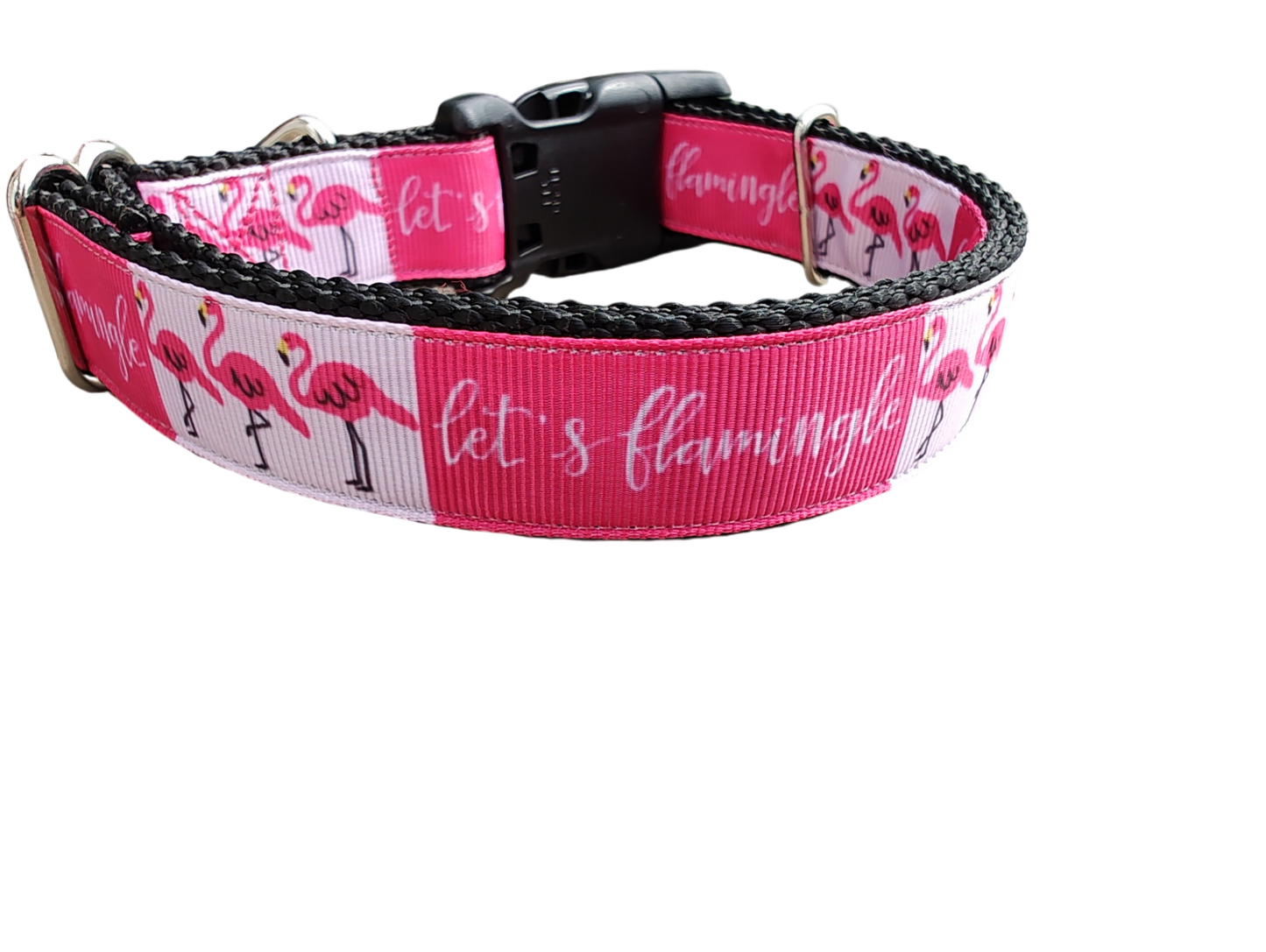 Let's Flamingle Flamingo Nylon Dog Collar | Purrfect Pet Kingdom