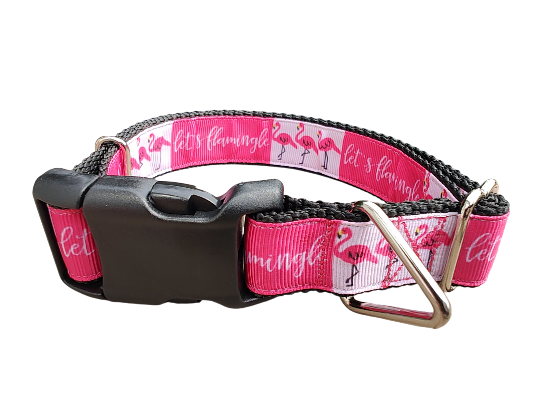 Let's Flamingle Flamingo Nylon Dog Collar | Purrfect Pet Kingdom