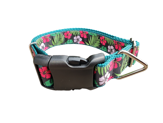 Tropical Flowers Nylon Dog Collar | Purrfect Pet Kingdom