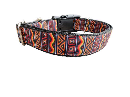 African Tribal Print Nylon Dog Collar | Purrfect Pet Kingdom