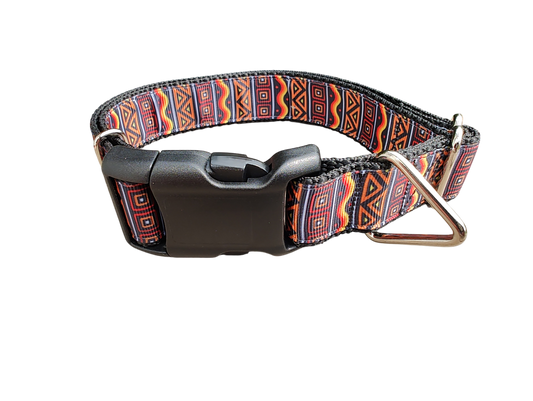 African Tribal Print Nylon Dog Collar | Purrfect Pet Kingdom