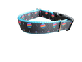 Rainbow Planets Nylon Dog Collar