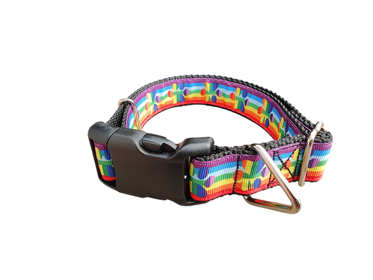Rainbow Pride Paws Nylon Dog Collar | Purrfect Pet Kingdom