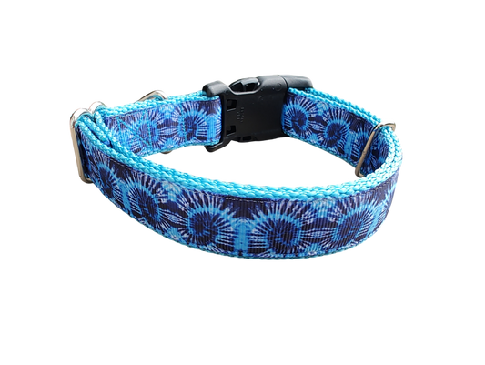 Blue Tie Dye Nylon Dog Collar | Purrfect Pet Kingdom