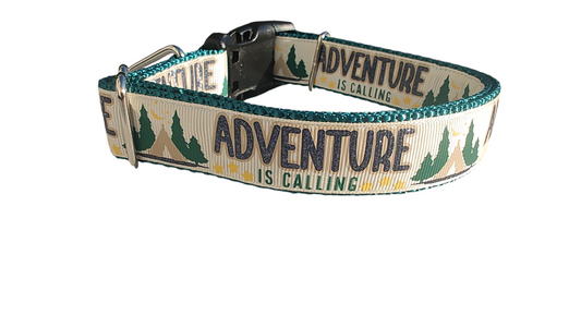 Adventure Is Calling Glitter Nylon Dog Collar | Purrfect Pet Kingdom