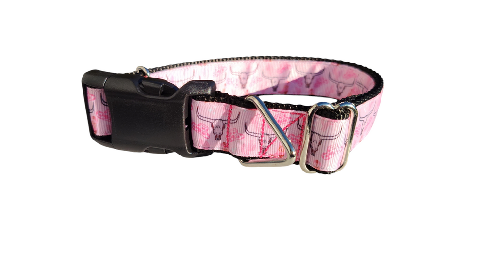 Pink Western Longhorn Nylon Dog Collar | Purrfect Pet Kingdom