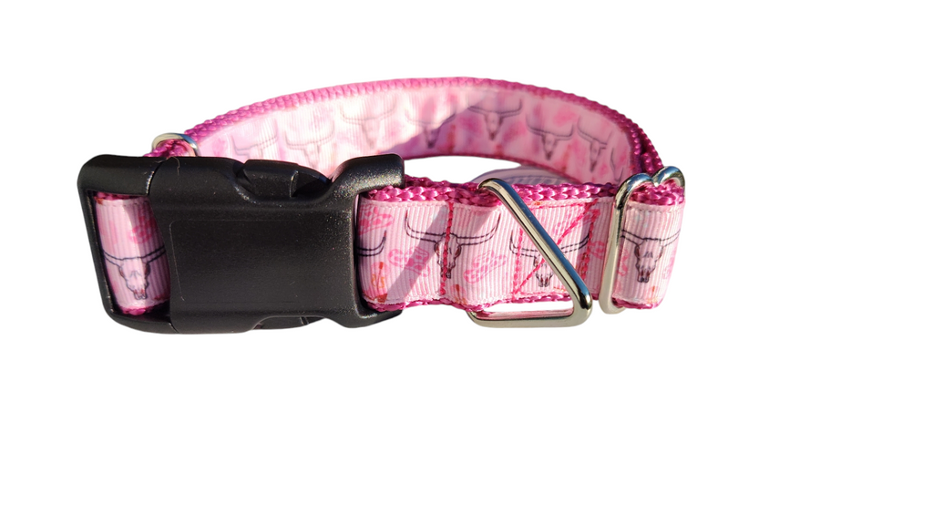 Pink Western Longhorn Nylon Dog Collar | Purrfect Pet Kingdom