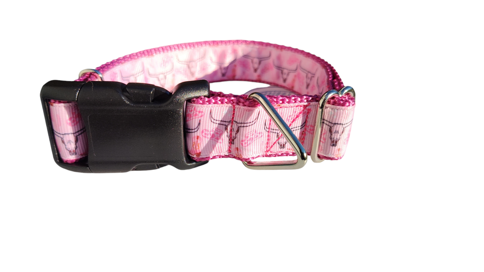Pink Western Longhorn Nylon Dog Collar | Purrfect Pet Kingdom