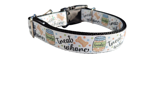 Treat Whore Glitter Nylon Dog Collar | Purrfect Pet Kingdom