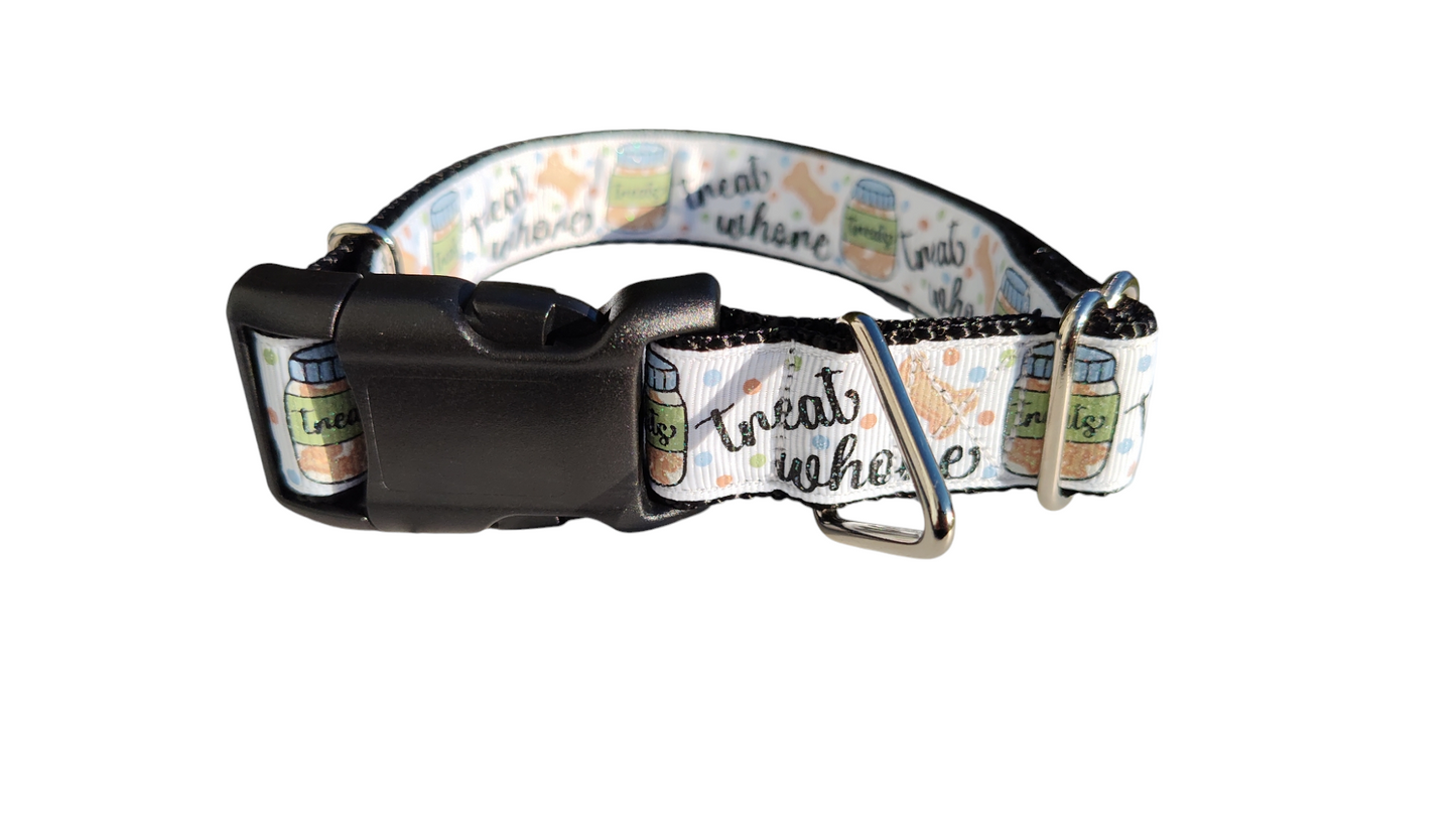 Treat Whore Glitter Nylon Dog Collar | Purrfect Pet Kingdom