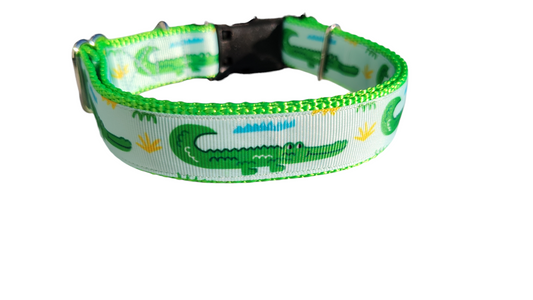 Green Gator Nylon Dog Collar | Purrfect Pet Kingdom