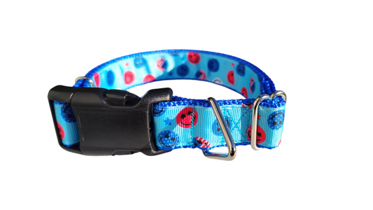 Patriotic Smiley Faces Nylon Dog Collar | Purrfect Pet Kingdom