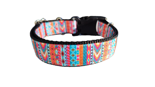 Orange Tribal Nylon Dog Collar | Purrfect Pet Kingdom