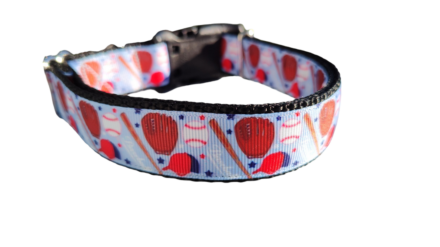 Baseball Nylon Dog Collar | Purrfect Pet Kingdom