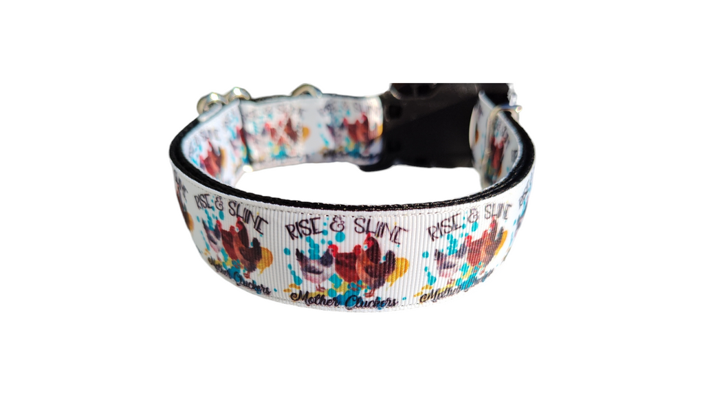 Mother Cluckers Chicken Nylon Dog Collar