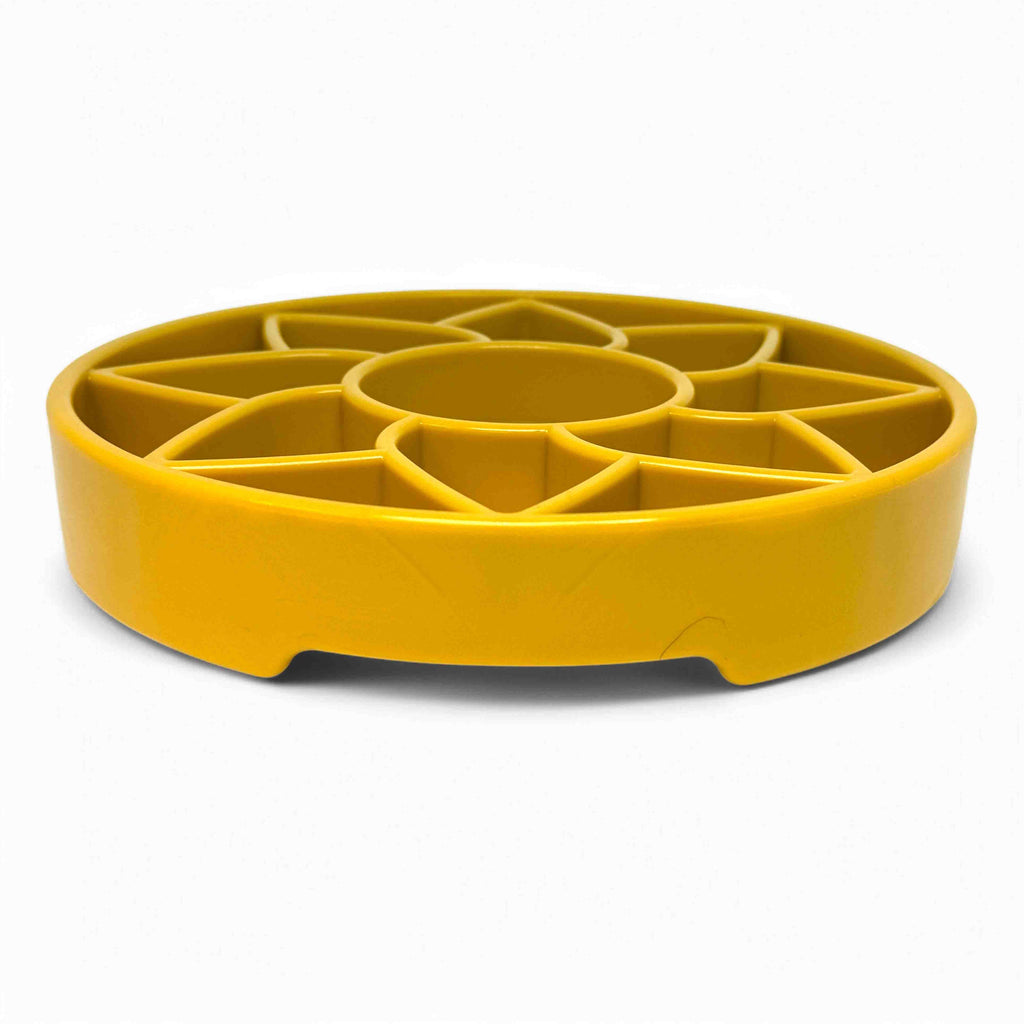 Sunflower eTray Shallow Slow Feeder Dog Bowl for Enrichment - Majestic Pet Kingdom
