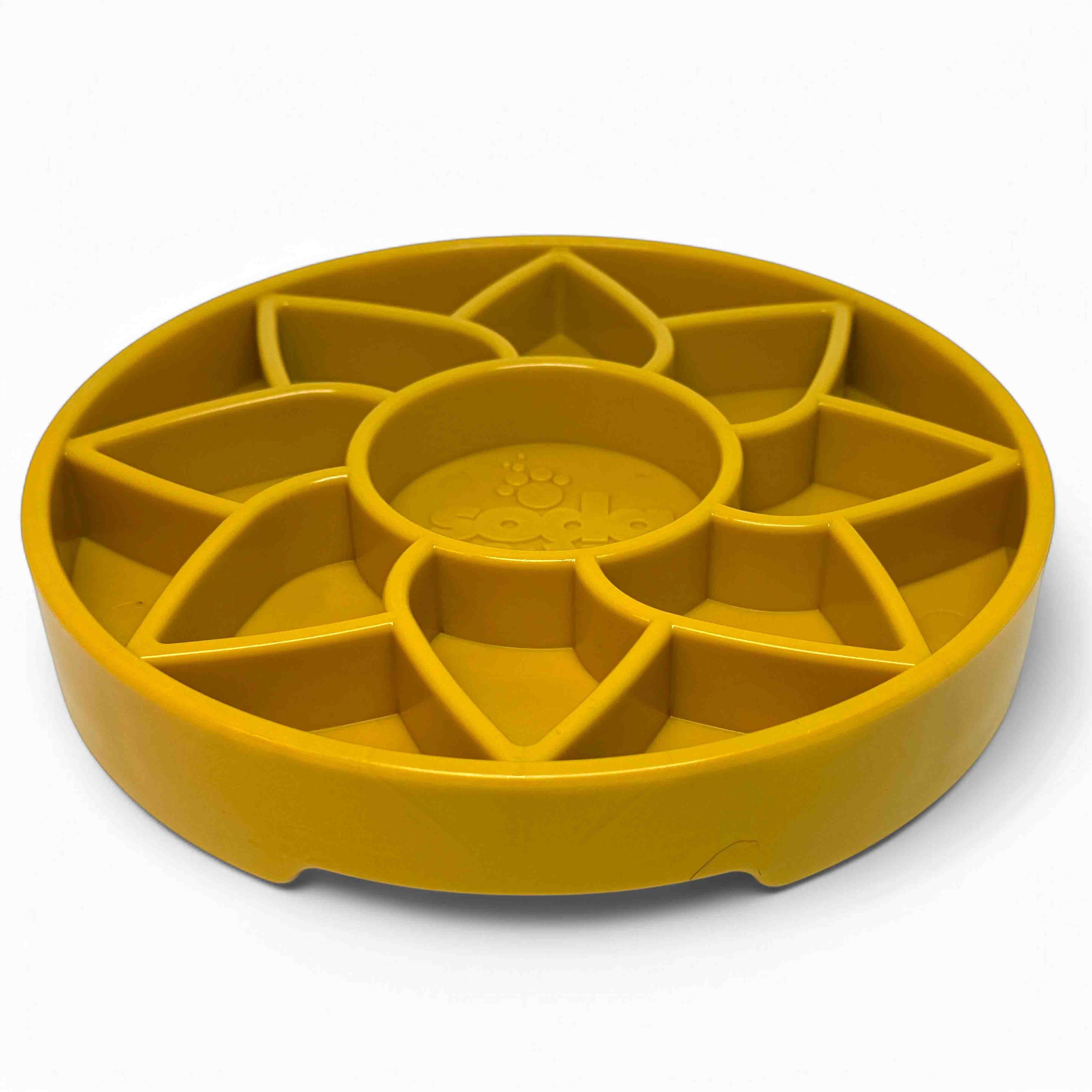 Sunflower eTray Shallow Slow Feeder Dog Bowl for Enrichment - Majestic Pet Kingdom
