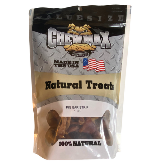 1 LB Pig Ear Strips Bag | Purrfect Pet Kingdom