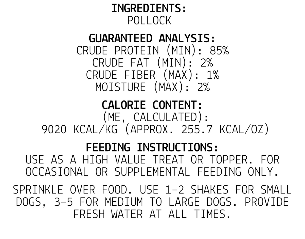 Majestic Pet Kingdom Freeze-Dried Pollock Meal Topper, 4 oz