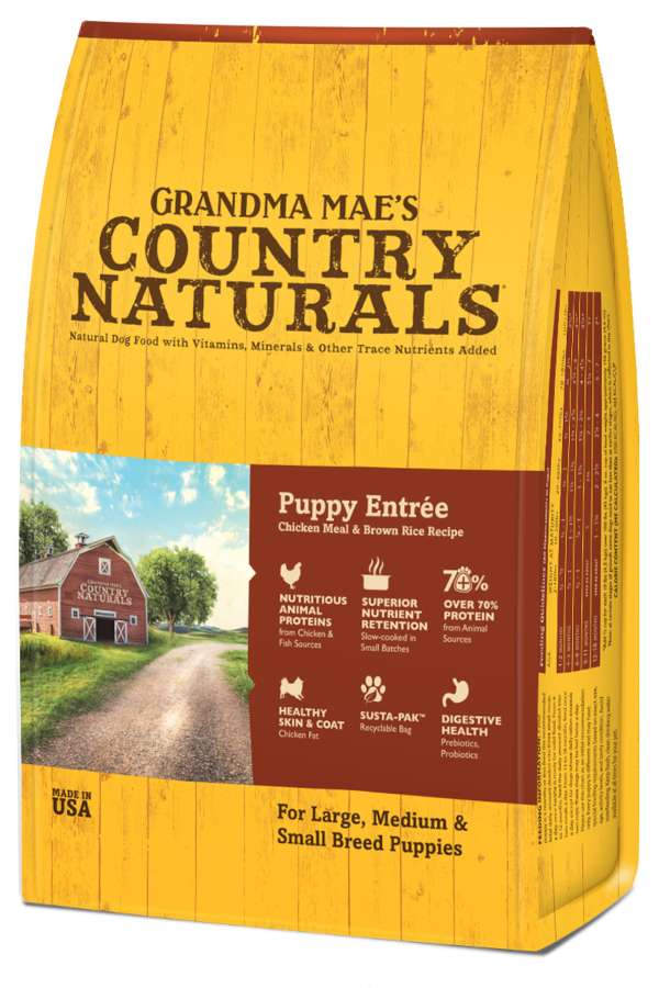 Grandma Mae's Country Naturals Puppy Entrée with Meat & Brown Rice - Majestic Pet Kingdom