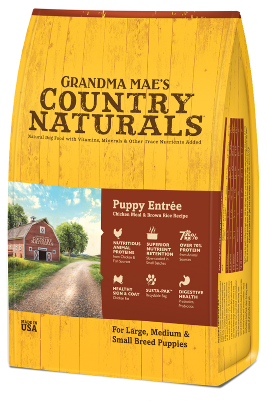 Grandma Mae's Country Naturals Puppy Entrée with Meat & Brown Rice - Majestic Pet Kingdom