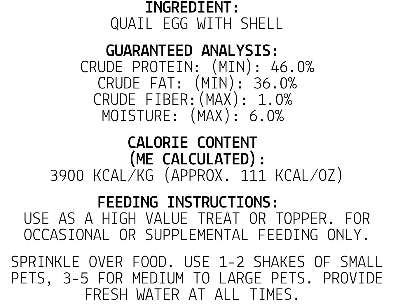 Freeze-Dried Quail Egg Scramble Topper