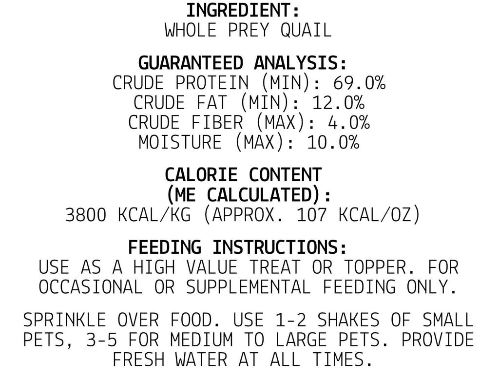 Freeze-Dried Quail Complete Topper
