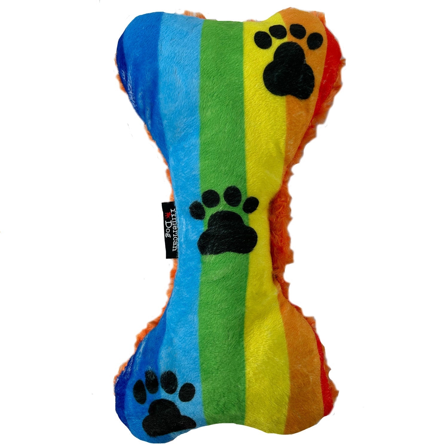 Rainbow Paw Bone (Fleece) - Dog Toys Item