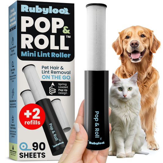 Retractable Mini Lint Roller for Pet Hair with 2 Refills | Purrfect Pet Kingdom